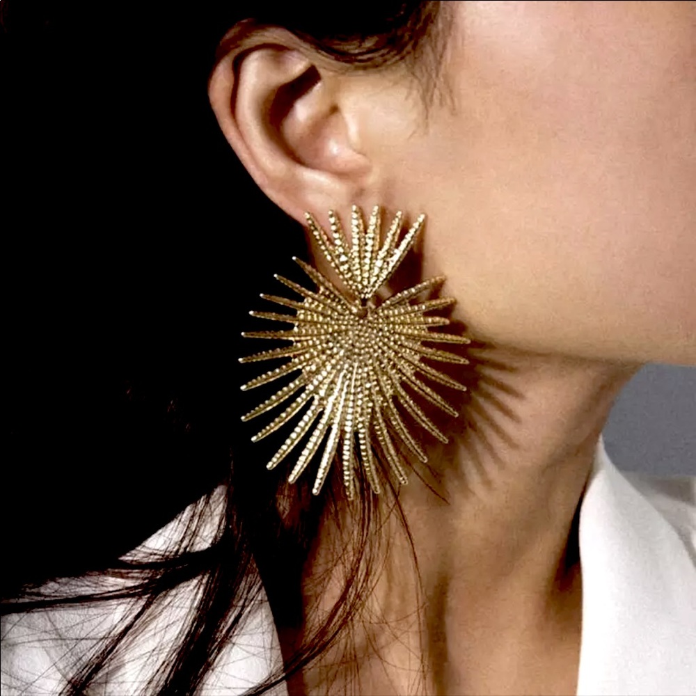 Zara Gold Statement Earrings
